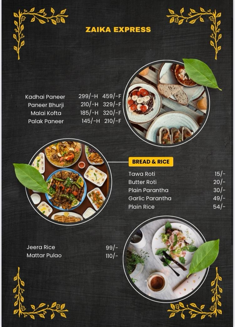 Zaika Express Menu 3