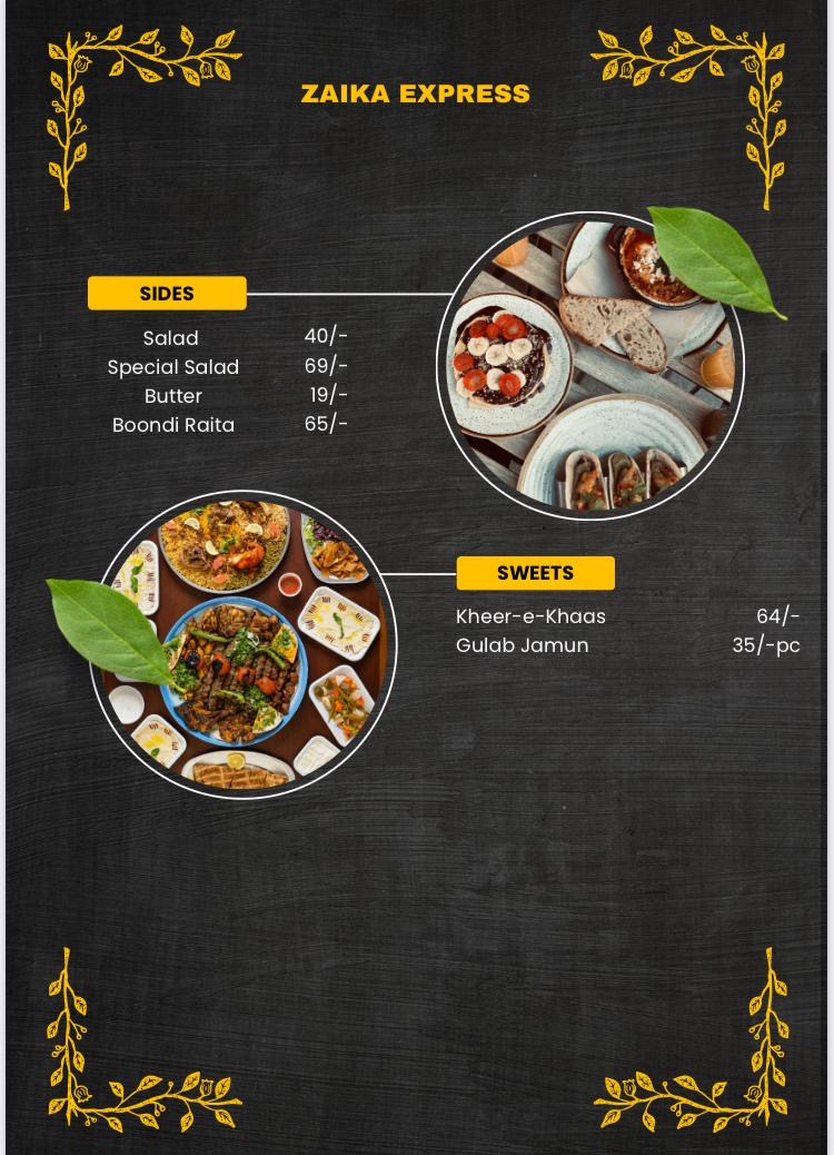 Zaika Express Menu 4